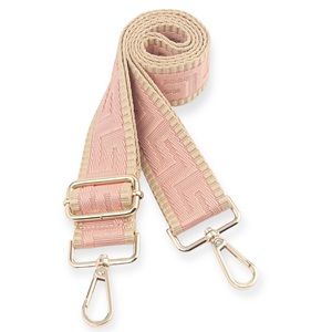 NWT JACQUARD Pink inspired crossbody purse strap, replacement guitar strap